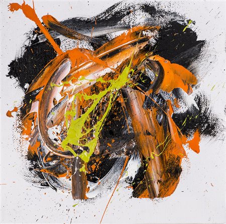 SILVIO FORMICHETTI (1969) Senza Titolo Olio su tela Cm 20x20 Firma e timbro...