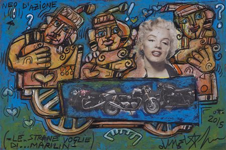 MARTINO DELEGO (1956) Le strane voglie di Marilin, 2015 Tecnica mista e...