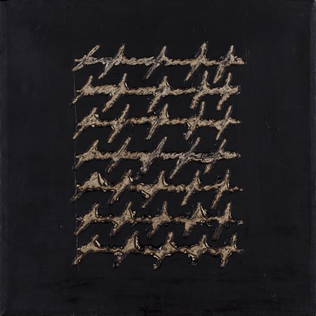 ALFREDO RAPETTI (1961) Scrittura, 2010 Acrilici su tela Cm 30x30x3 Firma,...