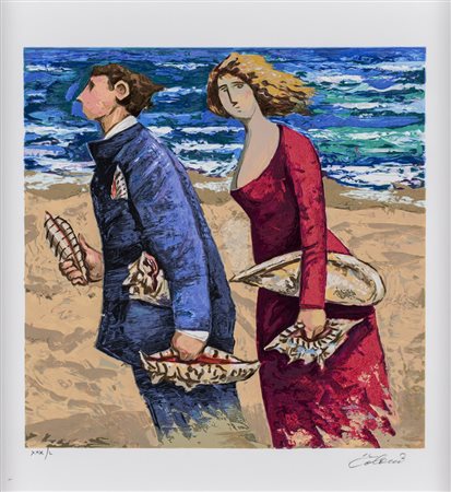 GIAMPAOLO TALANI (1955) Cercatori di conchiglie Serigrafia polimaterica a 42...