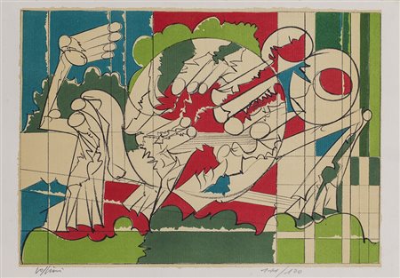 RENATO VOLPINI (1934) Senza Titolo Litografia Cm 32x46 Firma e numerazione...