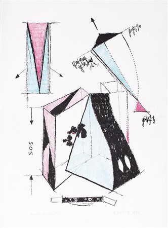 KENJIRO AZUMA (1926-2016) Senza Titolo, 1974 Litografia Cm 62x46 Firma,...