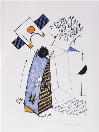 KENJIRO AZUMA (1926-2016) Senza Titolo, 1974 Litografia Cm 62x46 Firma,...