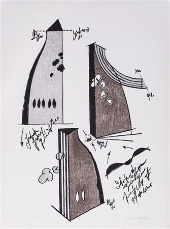 KENJIRO AZUMA (1926-2016) Senza Titolo, 1974 Litografia Cm 62x46 Firma,...