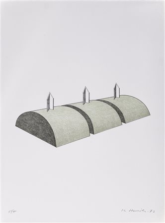 MAURO STACCIOLI (1937) Senza Titolo, 1973 Litografia su carta Fabriano Cm...