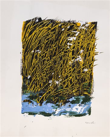 CONSOLI Senza Titolo Tecnica mista su cartoncino Cm 60x50 Firma al fronte...