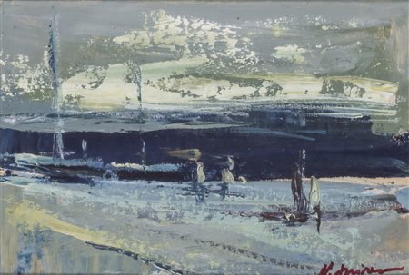 ARMANDO FARINA Senza Titolo Olio su cartone telato Cm 26x37 Firma al fronte