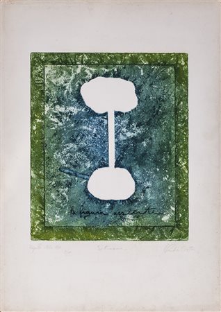 CLAUDIO COSTA (1942-1995) La figura assente - situazione, 1970 Acquaforte...