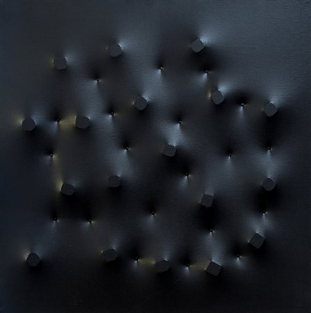 OMAR LUDO (1953) Visioni, 2000 Acrilici su tela estroflessa Cm 75x75x2 Firma,...