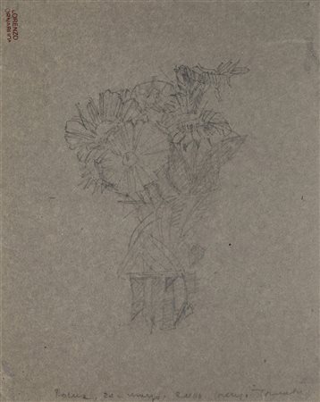 LORENZO TORNABUONI (1934-2004) Senza titolo Matita su cartoncino Cm 30x24...