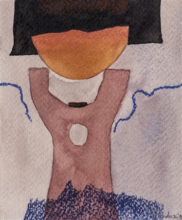 ANONIMO Senza Titolo, 1991 Tecnica mista su carta Cm 12X10 Firma indecifrata...